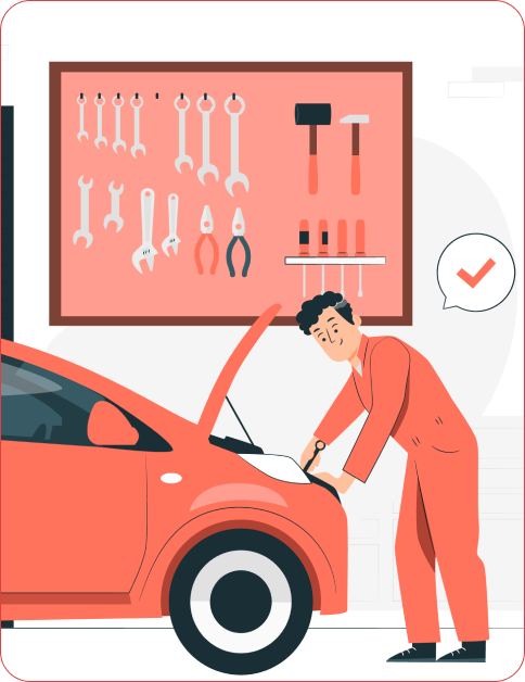 Illustration of Car Mechanic
